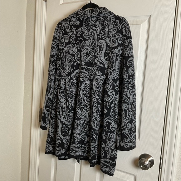 Style Co Paisley Cardigan Light Coat Long size X-Large 100% cotton - Picture 9 of 11